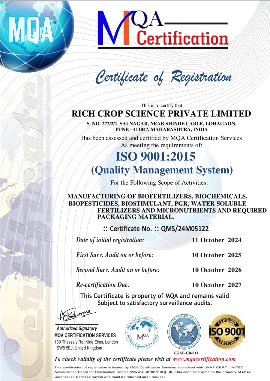 ISO 9001 Rich Crop Science